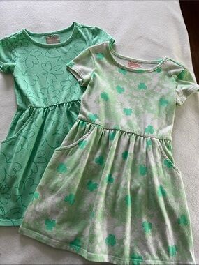 2 Cat&Jack Shamrock  dresses size4/5 XS